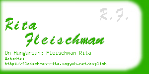 rita fleischman business card